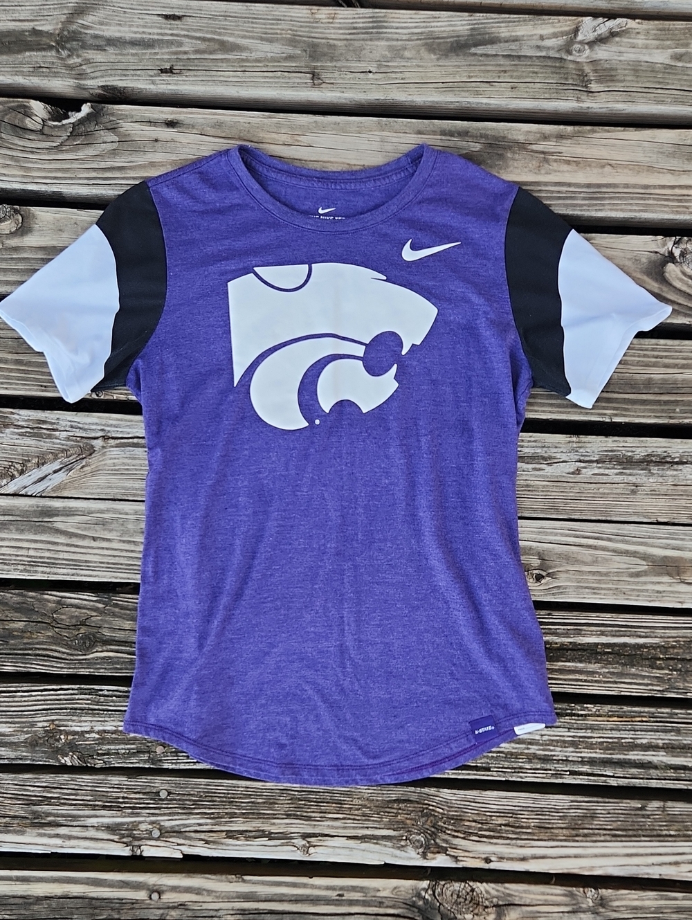 K-State KSU Nike Tee Medium Purple White Game Day Medium Shirt Kansas State
